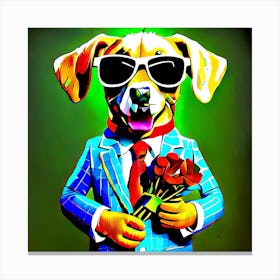 Dog In A Suit 1 Canvas Print