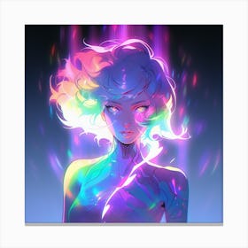 Cosplay Art lady colorful Canvas Print