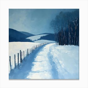 Minimal Winter Scene 7 Canvas Print