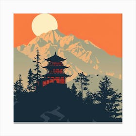 Asian Pagoda 2 Canvas Print