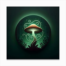 Mushroom In The Forest Canvas Print