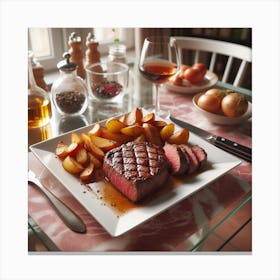 Steak On A Plate Canvas Print