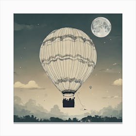 Moonballoon Art Print 1 Canvas Print