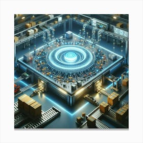 Industrial Automation Concept Canvas Print