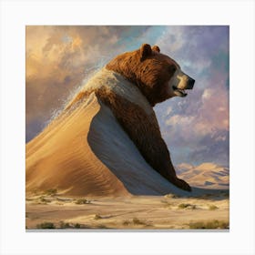 Bear In The Desert 1 Canvas Print