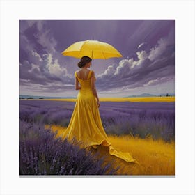 Woman In A Yellow Dress Canvas Print