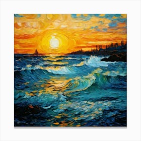 Sunset On The Sea 1 Canvas Print