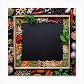 Legumes As A Frame (74) Canvas Print