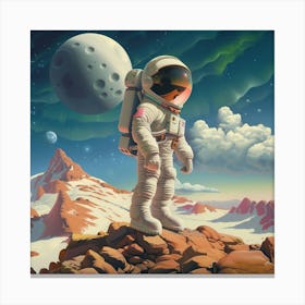 Astronaut In Space 5 Canvas Print