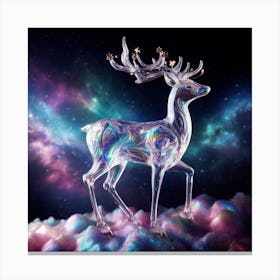 Deer In Space Canvas Print