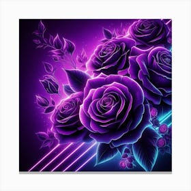 Purple Roses Wallpaper 9 Lienzo