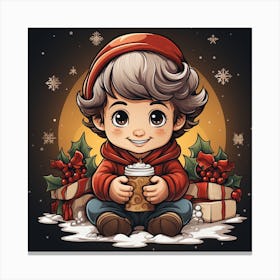 Christmas Boy Canvas Print