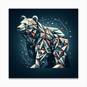 Geometric Art Bear 2 Canvas Print