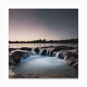 Waterfall At Dusk Canvas Print