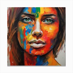 Colorful Face Canvas Print