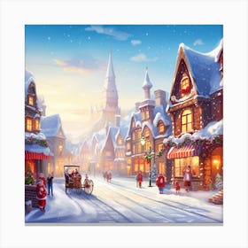 Christmas Village 16 Canvas Print