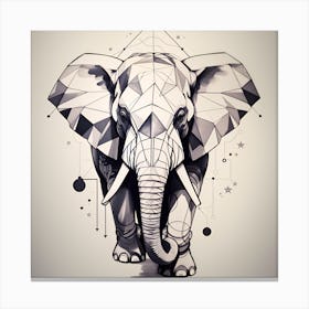 Geometric Elephant Canvas Print