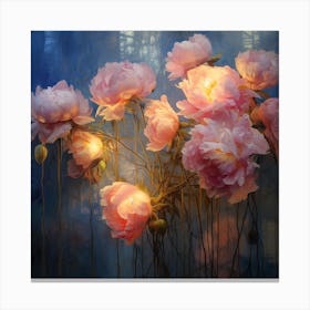 Peonies Aglow 04 Canvas Print