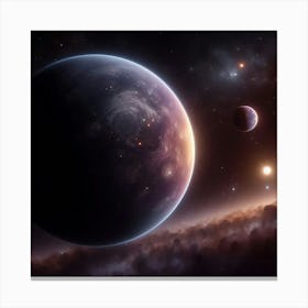 Planets In Space 4 Canvas Print