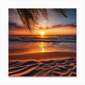 Sunset On The Beach 275 Canvas Print