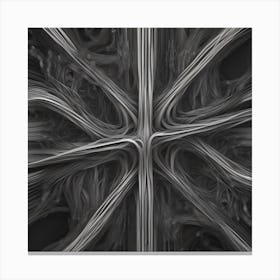 Abstract Black And White 1 Canvas Print