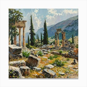 Ruins Of Delphi Canvas Print