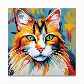 Cat Painting 1 Canvas Print