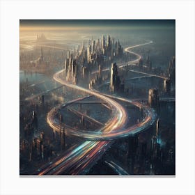 Futuristic Cityscape 10 Canvas Print