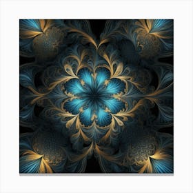 Fractal Flower art print Canvas Print