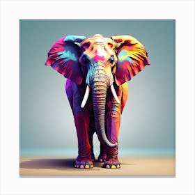 Colorful Elephant 3 Canvas Print