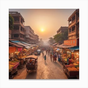 Indian Market Canvas Print