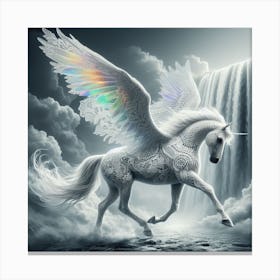 Unicorn With Rainbow Wings Canvas Print
