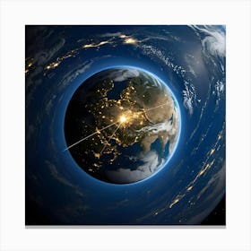 Earth At Night 32 Canvas Print