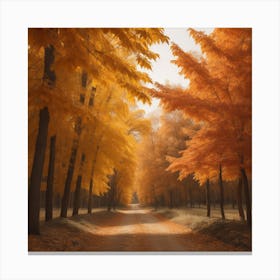 Autumn Road Canvas Print