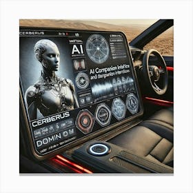 A Detailed View Of The Ai Companion Interface Cerberus Canvas Print