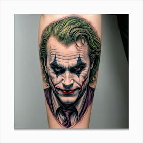 Joker Tattoo 21 Canvas Print