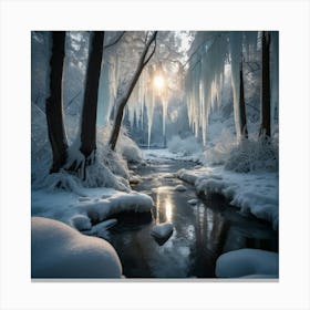 Winter In The Forest Canvas Print