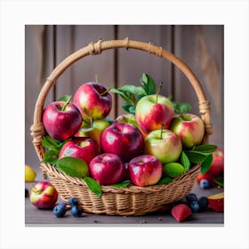 Apple basket Canvas Print