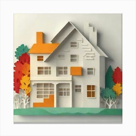 House In The Woods Canvas Print