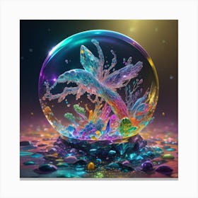 Dragon In A Glass Ball Canvas Print