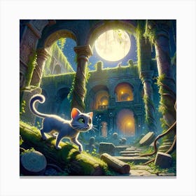 Cat In The Dungeon Canvas Print