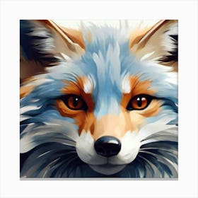 Fox Painting Canvas Print