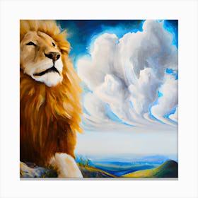 Lion In Nature Canvas Print