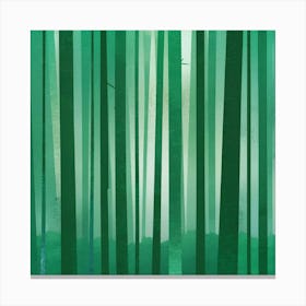 Green Bamboo Forest Canvas Print