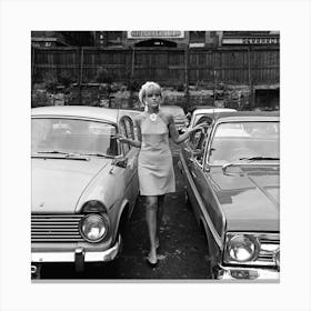 Fashion And Cars At Ascot, 1966 Canvas Print