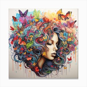 Butterfly Girl Canvas Print