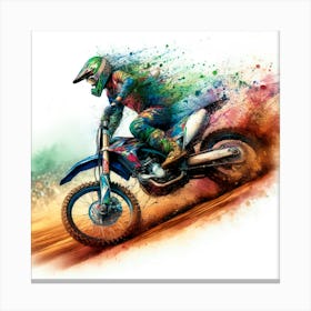 Dirt Bike Rider Canvas Print