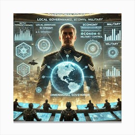 A Depiction Of A Dimensional Governor Overseeing L Canvas Print