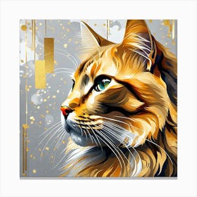 Cat Painting 15 Canvas Print