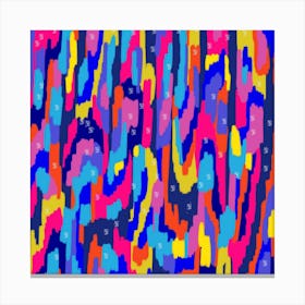 Abstract Painting in Primary Colors Canvas Print